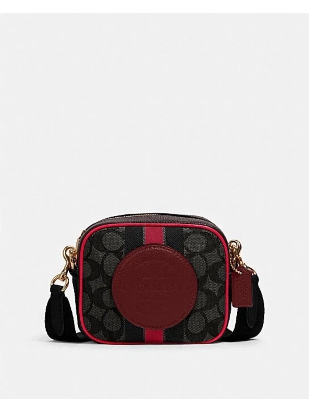 Coach Mini Dempsey Camera Bag in Signature Jacquard with Stripe & Patch 2635
